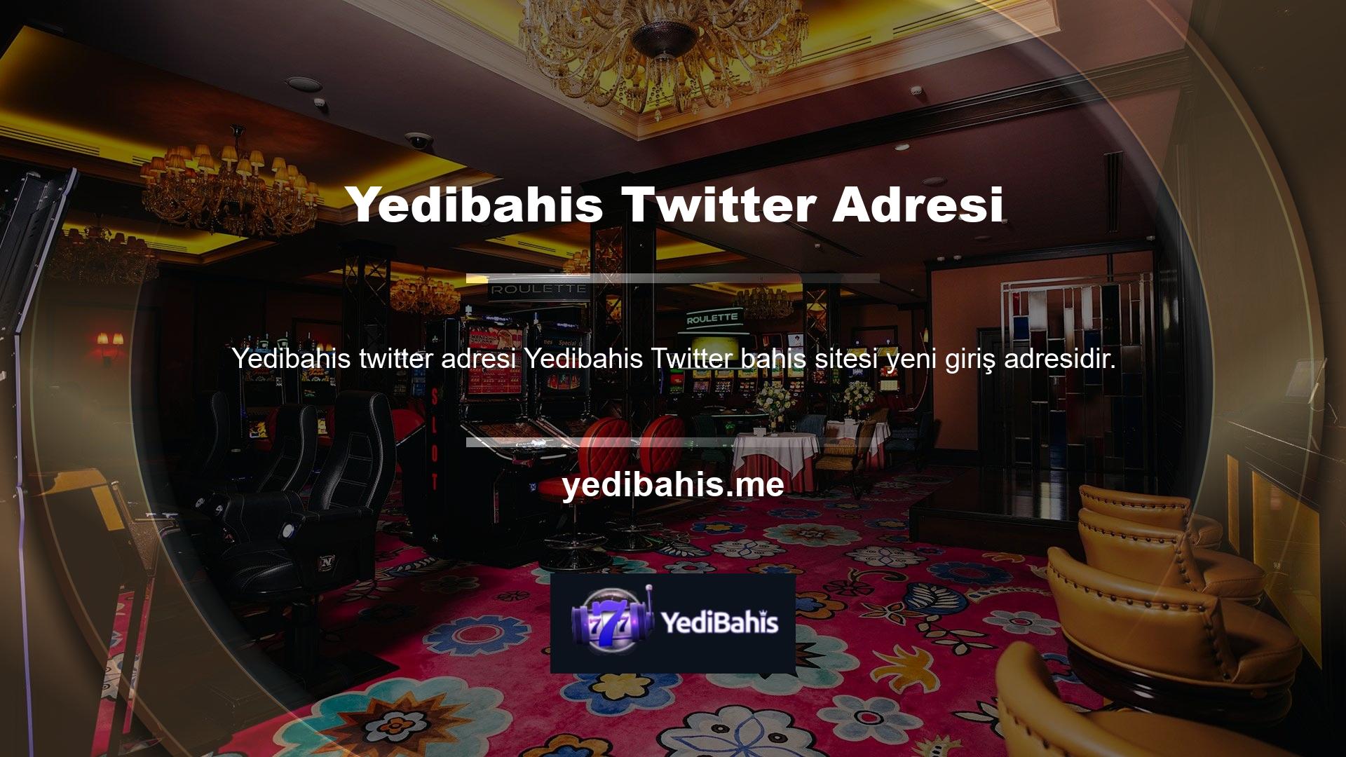 Yedibahis Twitter adresi ile kullanıcılarına tam ve güçlü bir destek vermeye kararlıdır ve ilk kaydından bu yana ülkemizde kesintisiz olarak çalışır